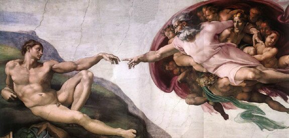 Ölgemälde von Michelangelo nach dem Craque-Verfahren